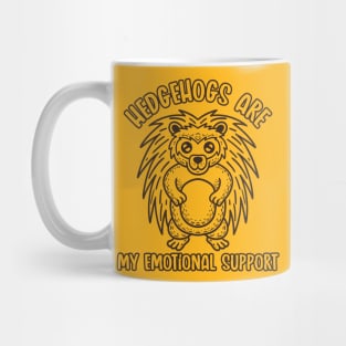 Emotional Support Hedgehog (Lineal) Mug